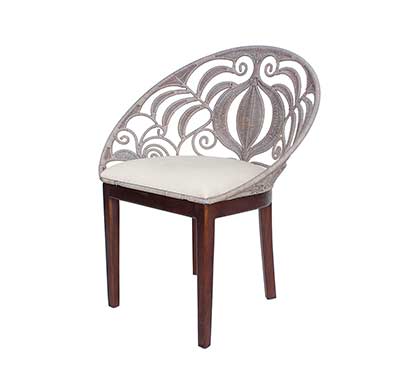 Round Back Rattan Accent Chair NP 104