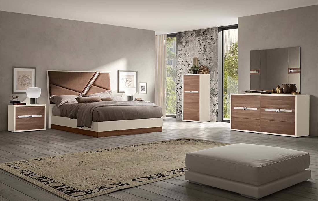 High Gloss Lacquered Bed EF 558 | Modern Bedroom Furniture