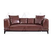 Brown leather sofa set AE065