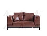 Brown leather sofa set AE065