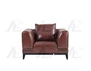 Brown leather sofa set AE065