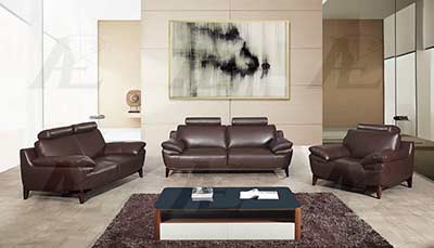 Dark Chocolate Italian leather sofa AEK 028