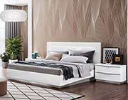 White Lacquer Finish Italian Bedroom Leona