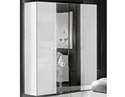 White Lacquer Finish Italian Bedroom Leona