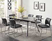 Gray Glass Top Dining Table HE 559