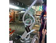 Double Loop Acrylic Sculpture by Muniz Plastics