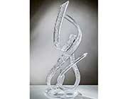 Double Loop Acrylic Sculpture by Muniz Plastics