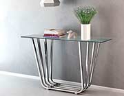 Clear Tempered Glass Console table Z326