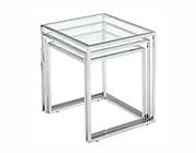 Clear Glass Nesting Coffee table Z105