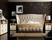 Sand Velvet Bed EF Alexandra