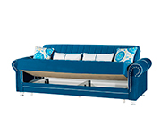 Marilyn Blue Fabric Sofa Sleeper by Demka