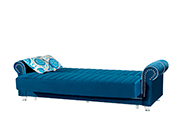 Marilyn Blue Fabric Sofa Sleeper by Demka