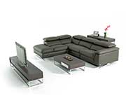 Dark Grey Eco Leather Sectional Sofa VG 188