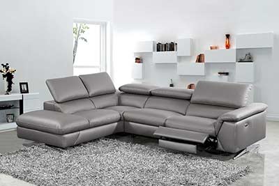 Dark Grey Eco Leather Sectional Sofa VG 188