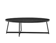 Niklaus Black Ash Oval Coffee Table by Eurostyle