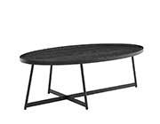 Niklaus Black Ash Oval Coffee Table by Eurostyle