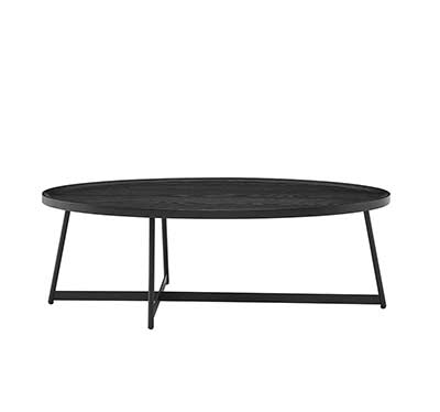 Niklaus Black Ash Oval Coffee Table by Eurostyle