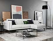 Murray 440 White Leather sofa by Moroni