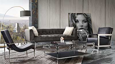 Dusk Grey Velvet Sofa DS Broadway