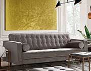 Platinum Grey Velvet Sofa DS Cypress