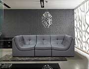 Gray bonded leather Modular Sofa SJ651 Sofa bed