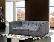 Gray bonded leather Modular Sofa SJ651 Sofa bed