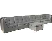 Gray bonded leather Modular Sofa SJ651 Sofa bed