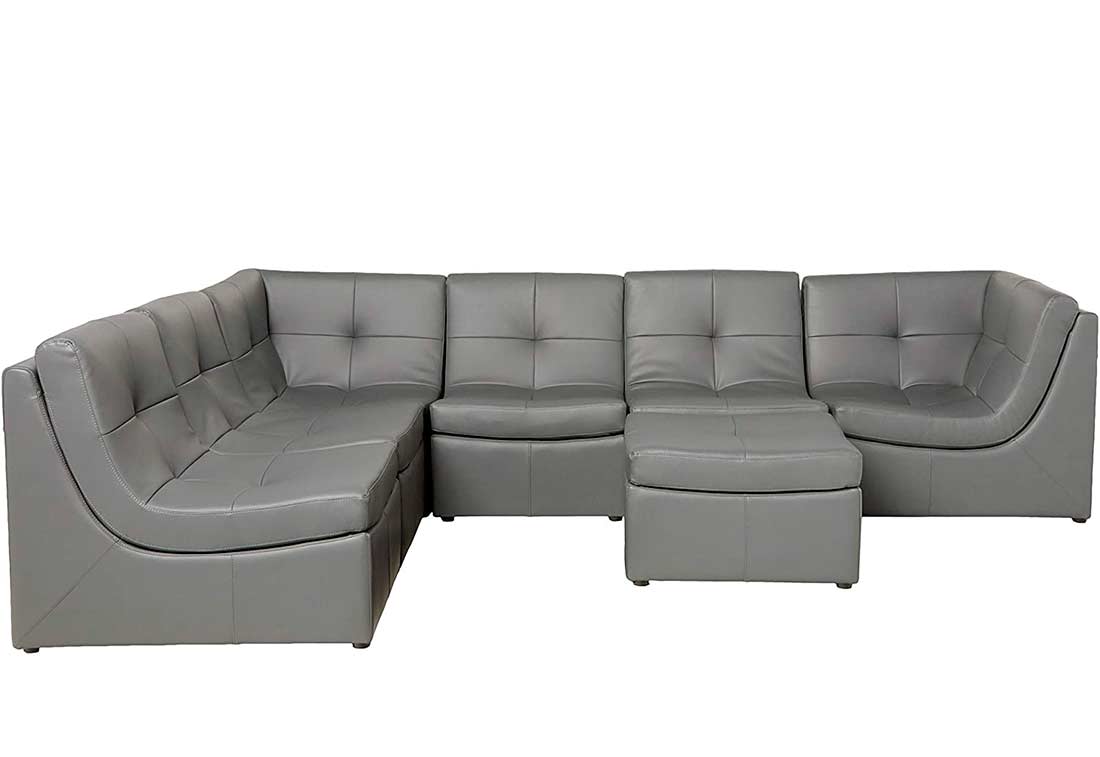 leather modular with sofa bed