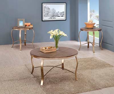 Rustic Oak Finish Coffee table Set FA 364