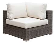 White Wicker Patio Sofa sectional FA 135