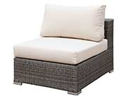 White Wicker Patio Sofa sectional FA 135