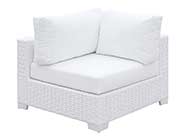 White Wicker Patio Sofa sectional FA 135