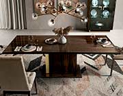 High Gloss Walnut Extendable Table EF Valary