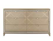 Modern Bed in Champagne Finish HE 522