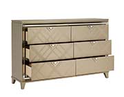 Modern Bed in Champagne Finish HE 522