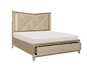 Modern Bed in Champagne Finish HE 522