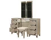 Modern Bed in Champagne Finish HE 522