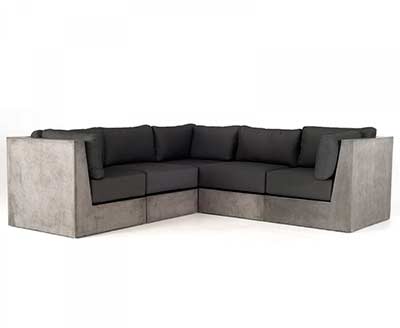 Gray Fabric Sectional Sofa VG 875