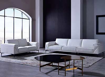 White Leather sofa AE 302