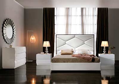 White Bed with Storage EF Marina