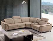 Leather Sectional Sofa in Tan AE 535