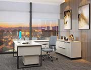 Kalmar White Office Desk by Unique Furniture