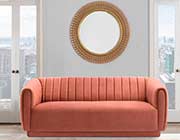 Blush Velvet Sofa AL Kelia