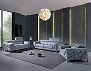 Light Blue Leather Sofa set GU 03