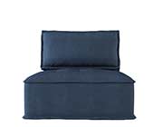 5 Piece Dark Blue Fabric Sofa HE 545