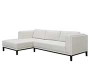 Ivory fabric sectional sofa SB 722