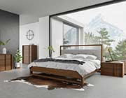 Italian Modern Bed in Walnut VG Fellicci