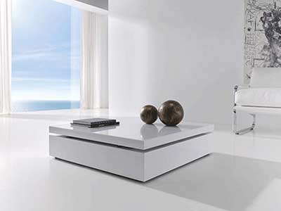 Lift Top Modern Coffee table in White