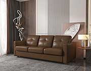 Gray Leather Sofa bed AC Nuit