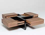 White and Walnut Coffee table VG Macai